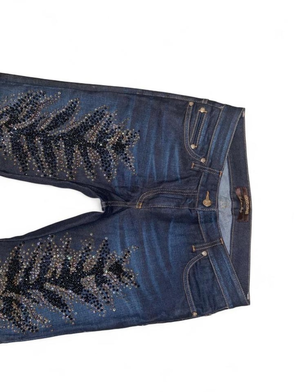 Roberto Cavalli Vintage Floral Beaded Jeans